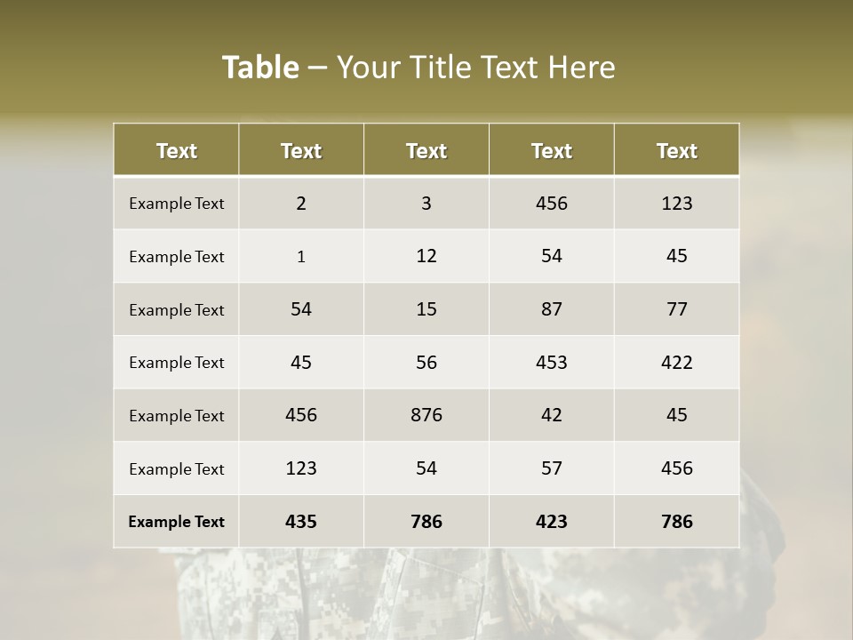 Military Peace Soldier PowerPoint Template
