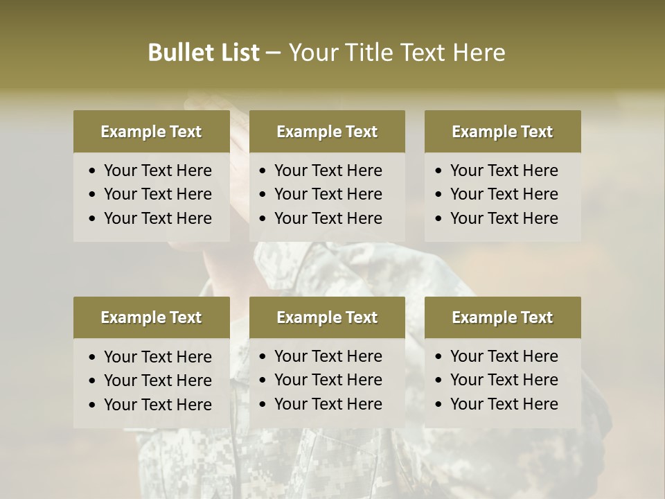 Military Peace Soldier PowerPoint Template