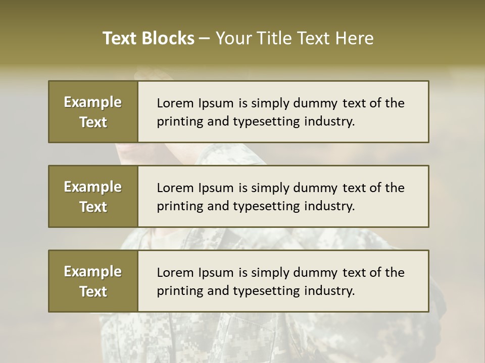 Military Peace Soldier PowerPoint Template