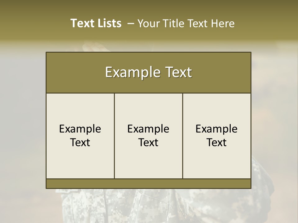 Military Peace Soldier PowerPoint Template