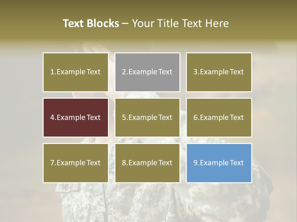 Military Peace Soldier PowerPoint Template