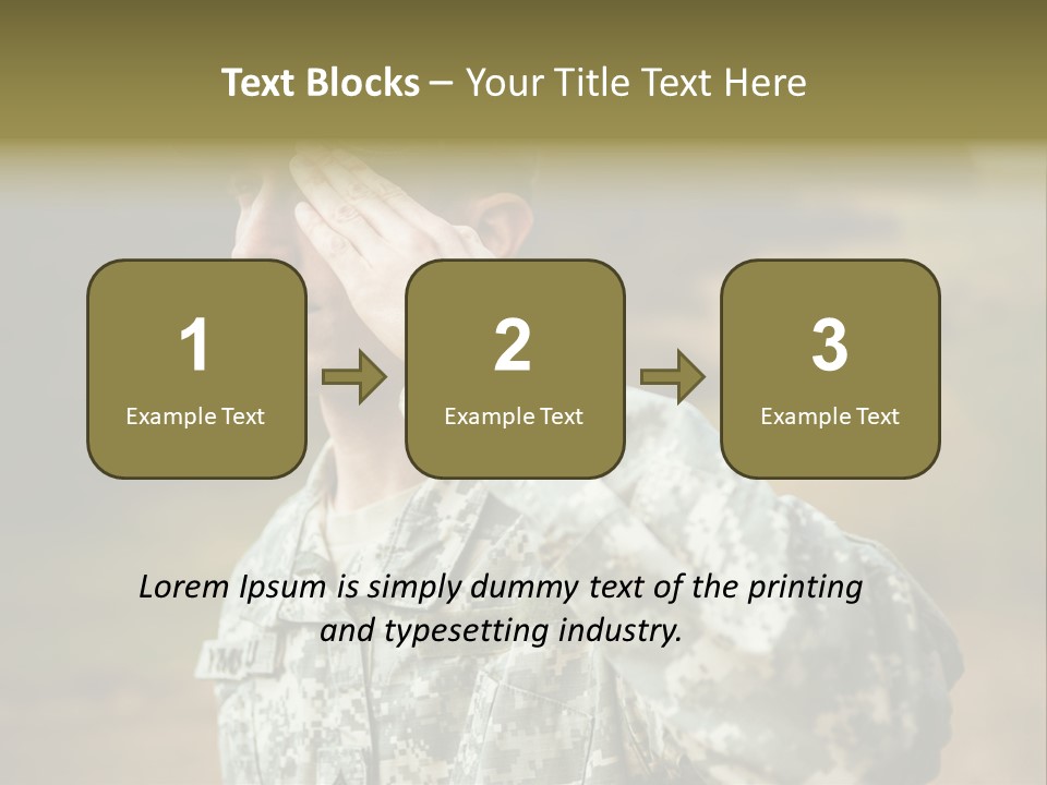 Military Peace Soldier PowerPoint Template