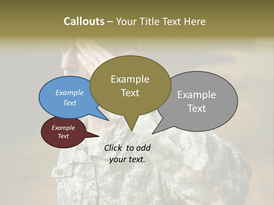Military Peace Soldier PowerPoint Template