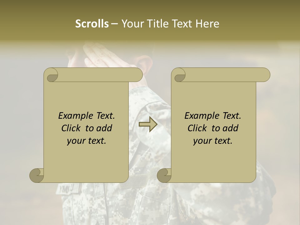 Military Peace Soldier PowerPoint Template