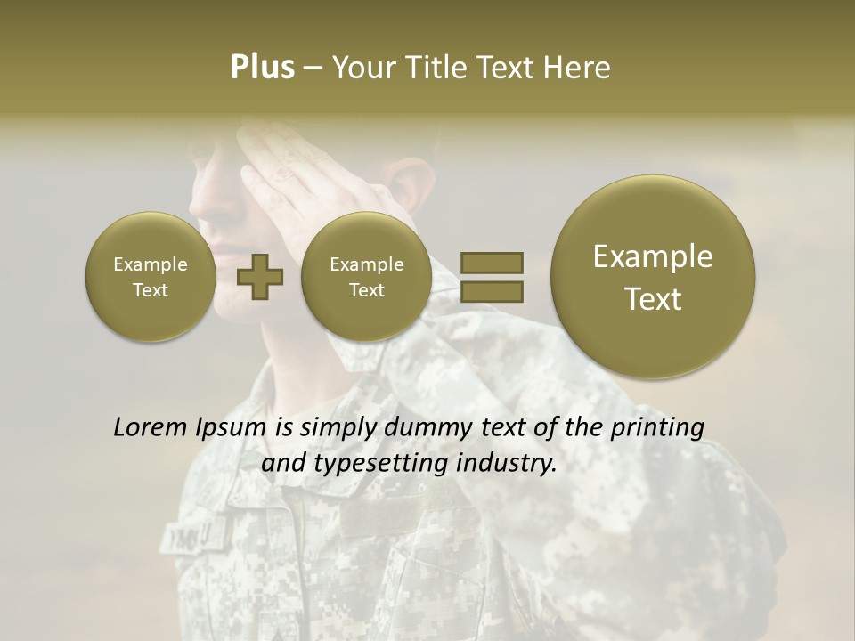 Military Peace Soldier PowerPoint Template