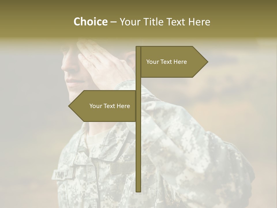 Military Peace Soldier PowerPoint Template