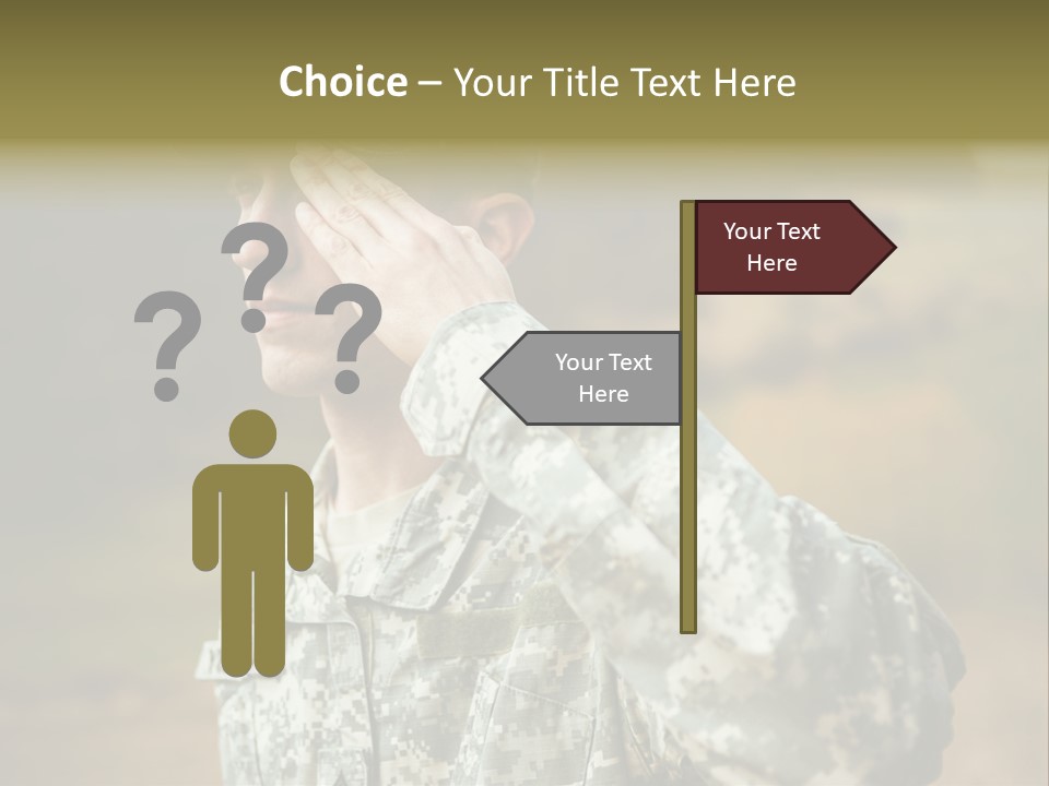 Military Peace Soldier PowerPoint Template
