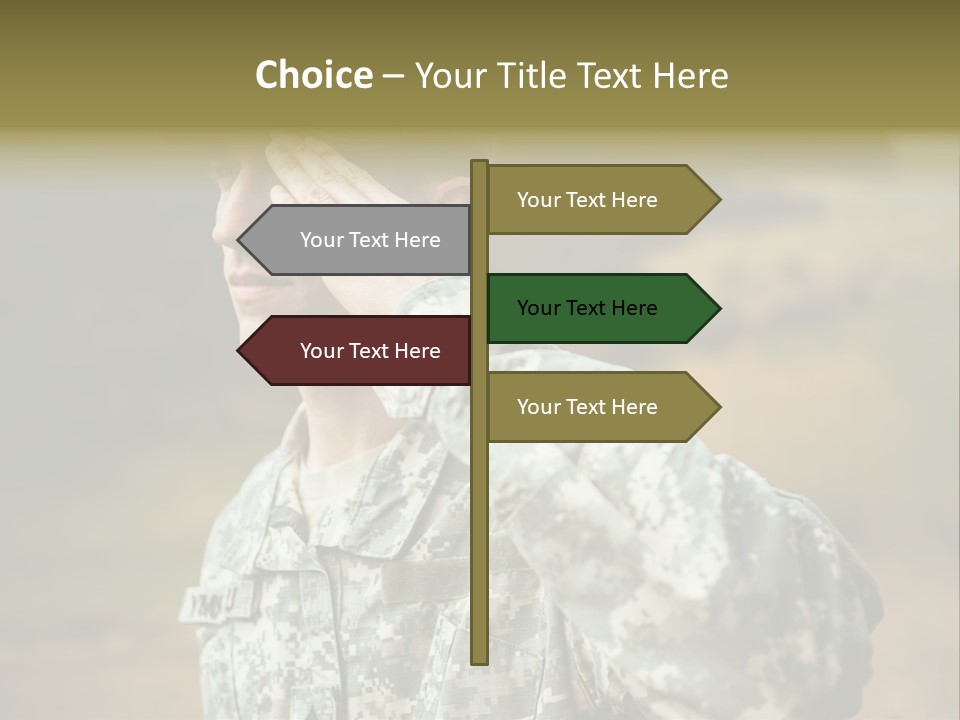 Military Peace Soldier PowerPoint Template