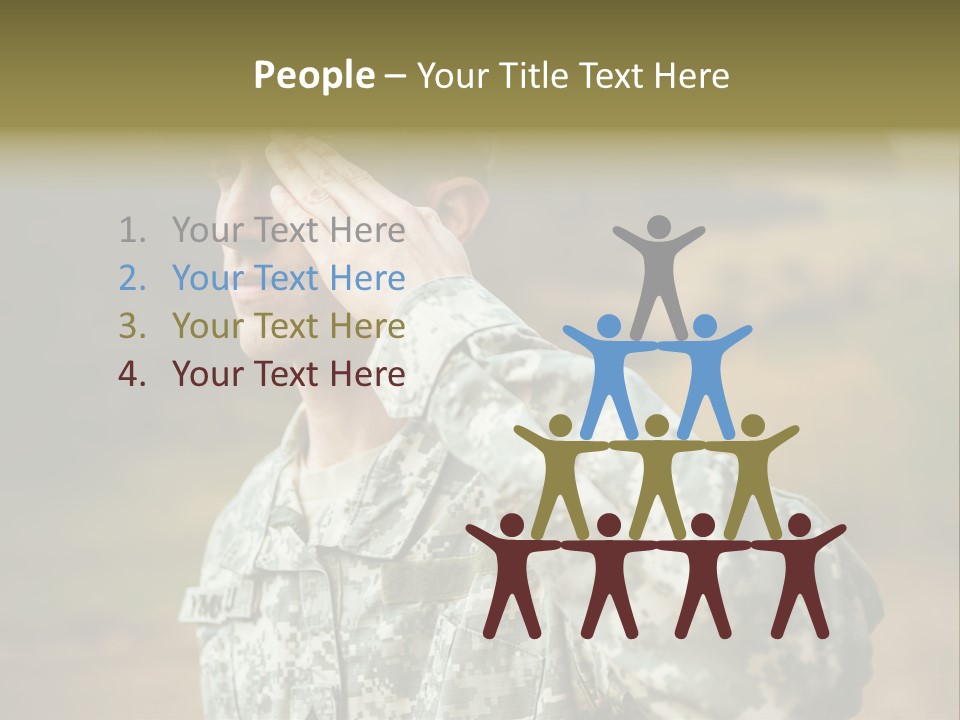 Military Peace Soldier PowerPoint Template