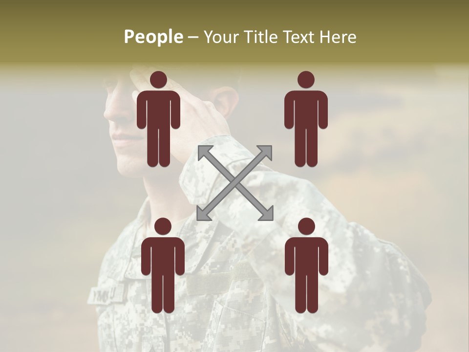 Military Peace Soldier PowerPoint Template