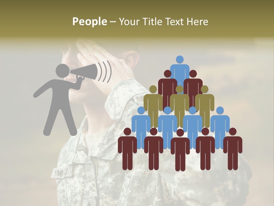 Military Peace Soldier PowerPoint Template