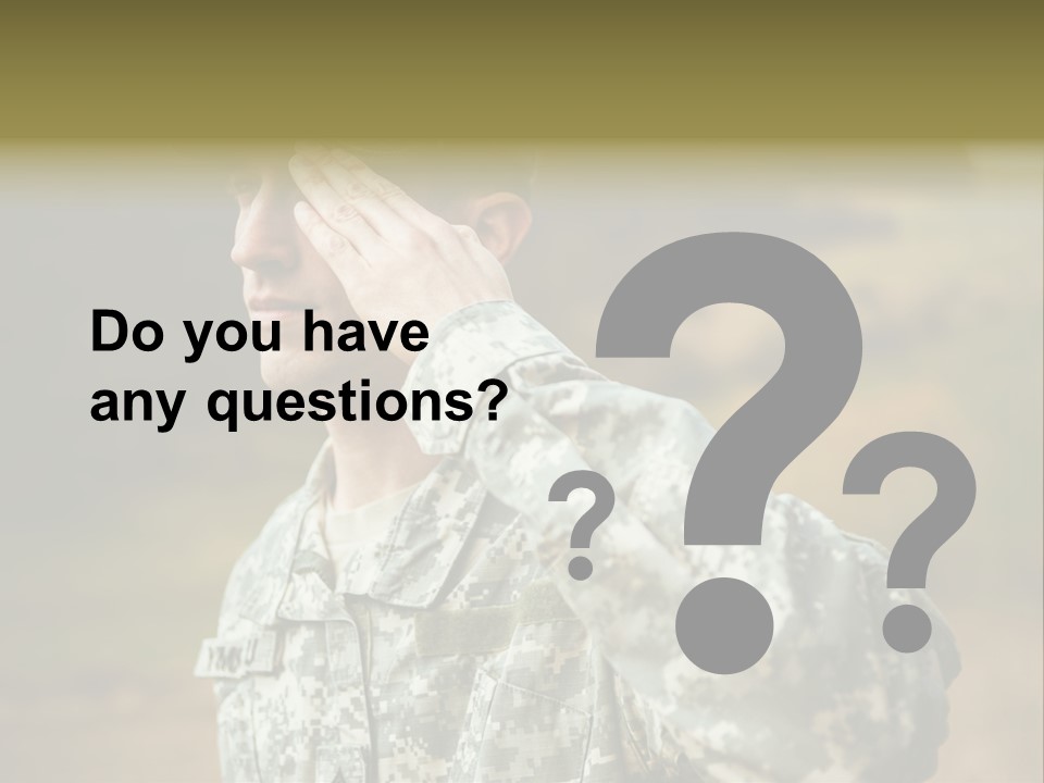 Military Peace Soldier PowerPoint Template