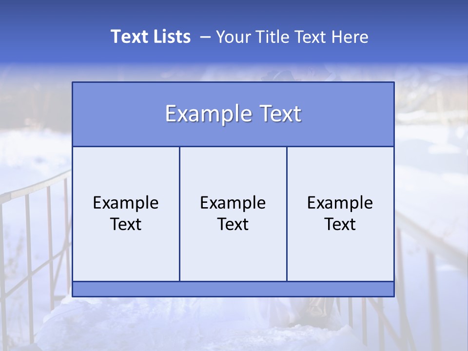 A Bride And Groom Standing On A Bridge In The Snow PowerPoint Template