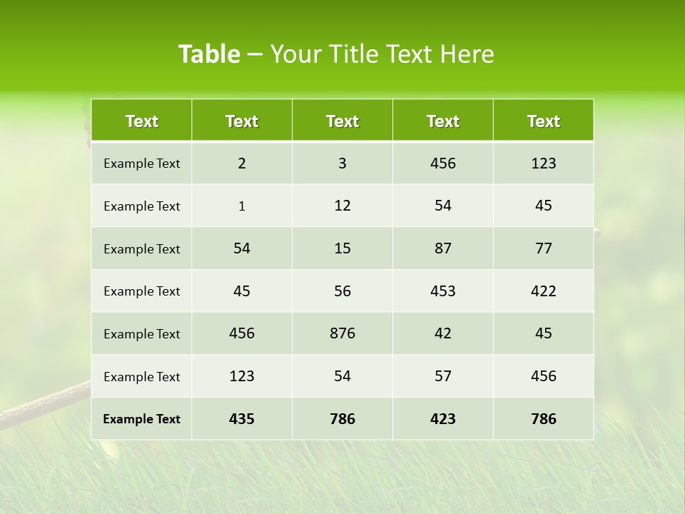 Yellow Wild Image PowerPoint Template