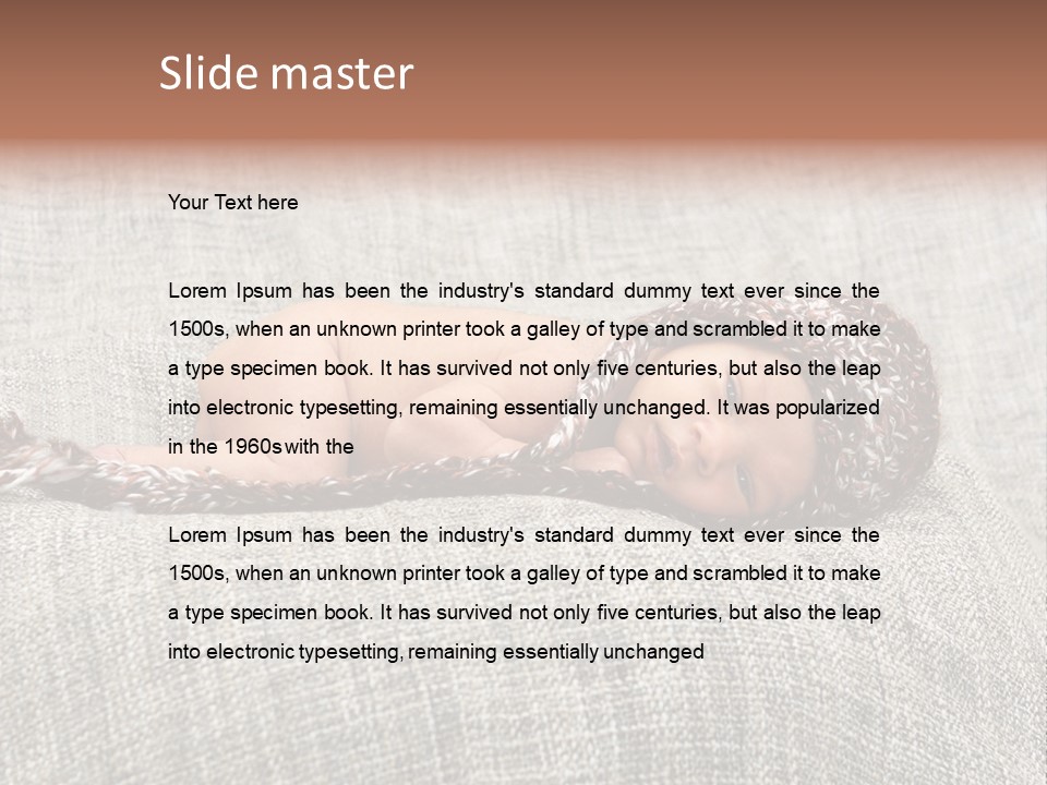 Childhood Crochet Skin PowerPoint Template