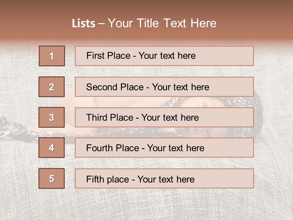 Childhood Crochet Skin PowerPoint Template