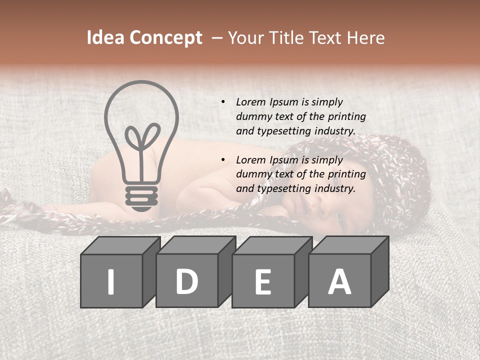 Childhood Crochet Skin PowerPoint Template