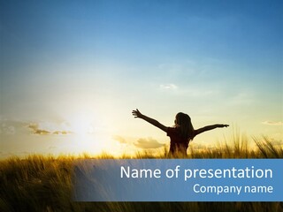 Human Sunset Caucasian PowerPoint Template