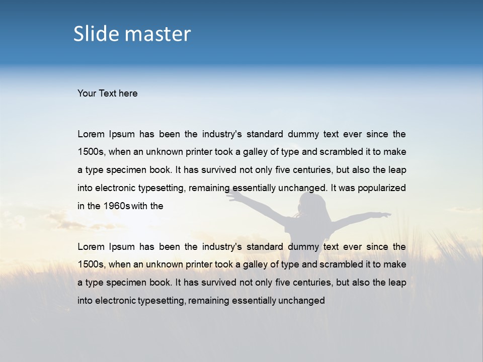 Human Sunset Caucasian PowerPoint Template