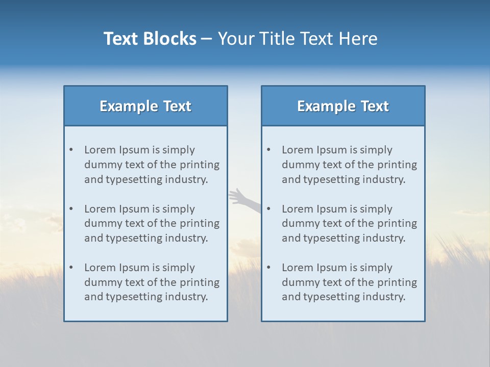 Human Sunset Caucasian PowerPoint Template