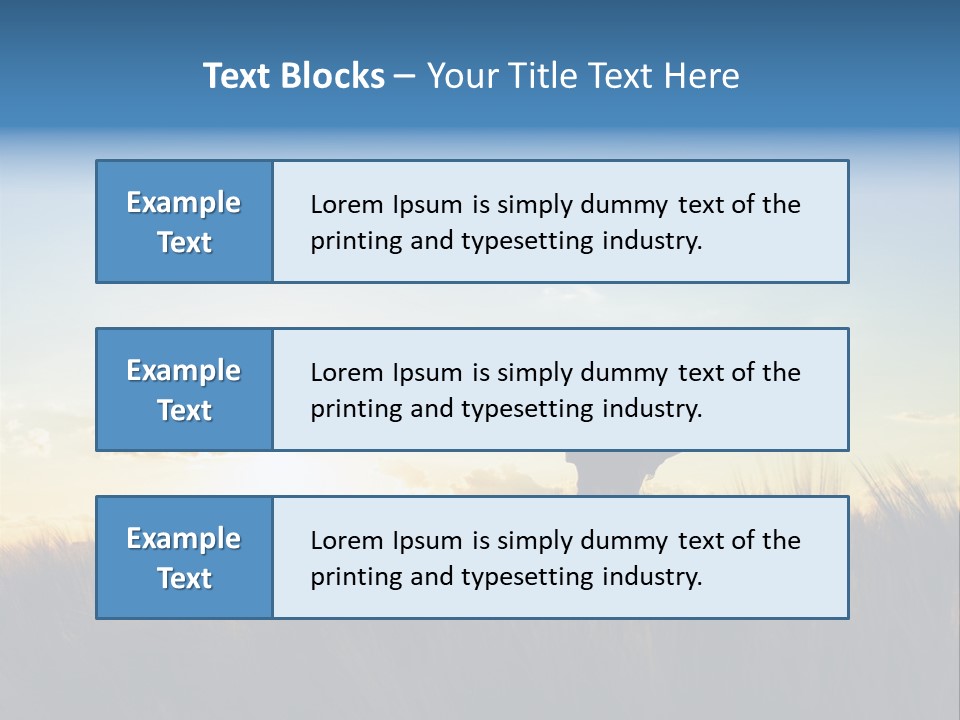 Human Sunset Caucasian PowerPoint Template