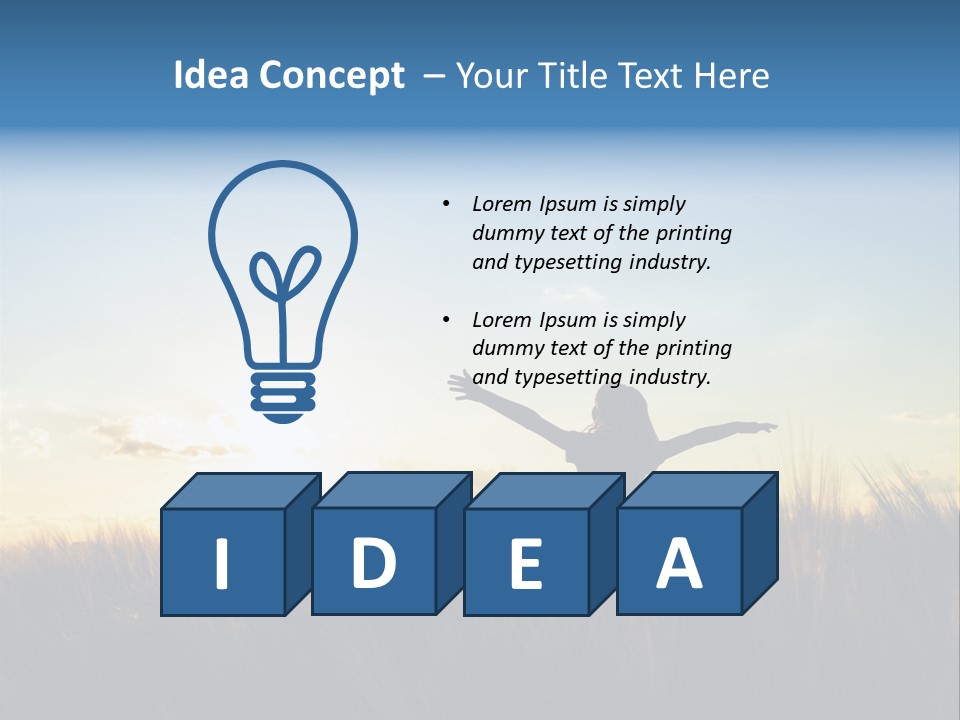 Human Sunset Caucasian PowerPoint Template