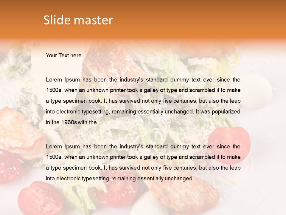 A White Plate Topped With Lots Of Food PowerPoint Template