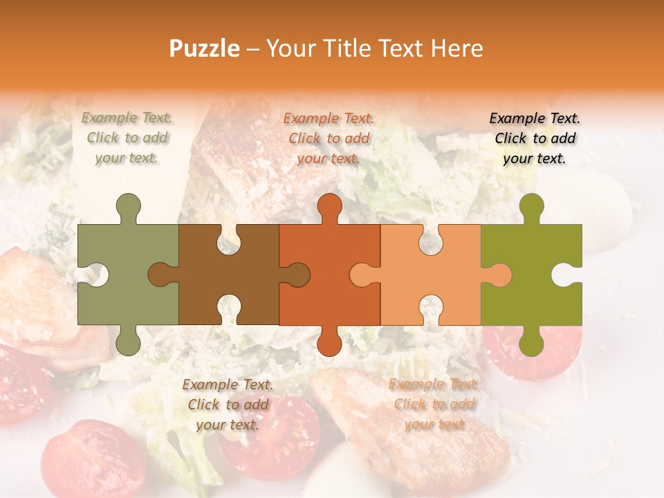 A White Plate Topped With Lots Of Food PowerPoint Template