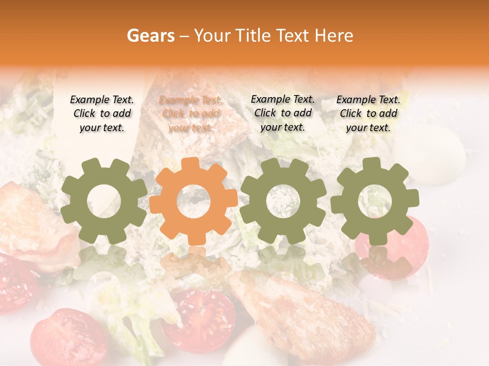 A White Plate Topped With Lots Of Food PowerPoint Template
