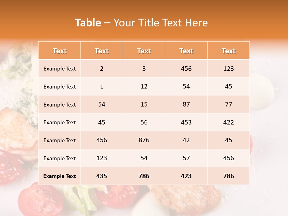 A White Plate Topped With Lots Of Food PowerPoint Template