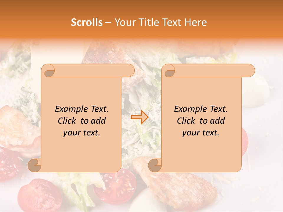 A White Plate Topped With Lots Of Food PowerPoint Template