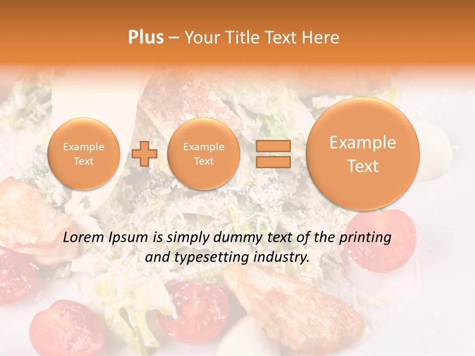 A White Plate Topped With Lots Of Food PowerPoint Template