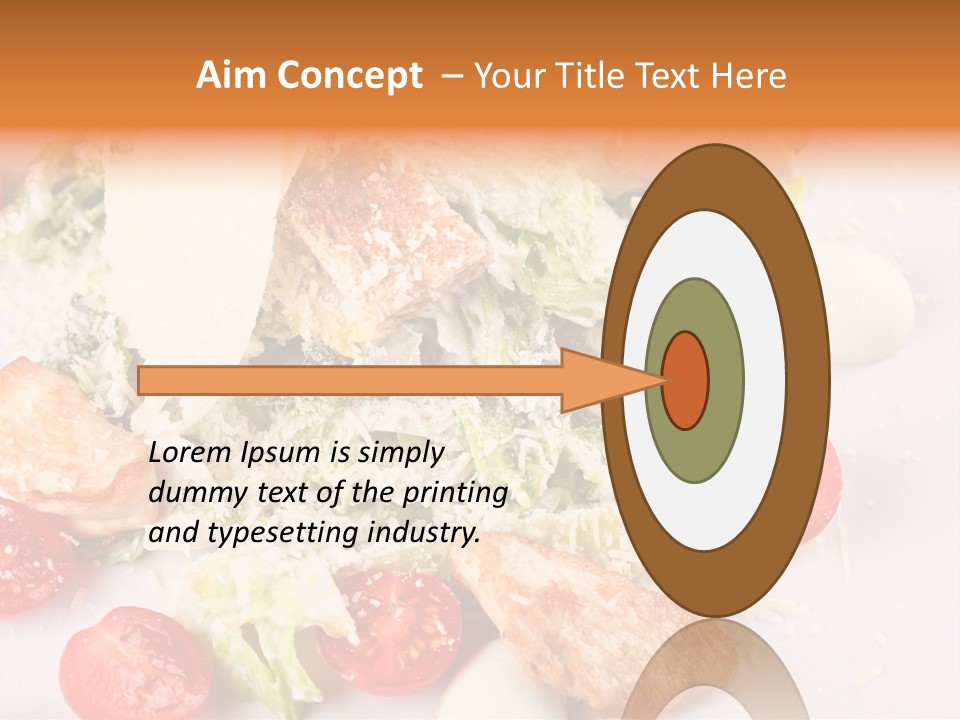 A White Plate Topped With Lots Of Food PowerPoint Template