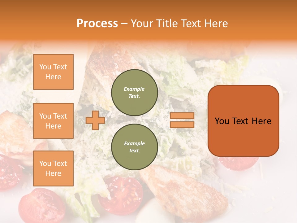 A White Plate Topped With Lots Of Food PowerPoint Template