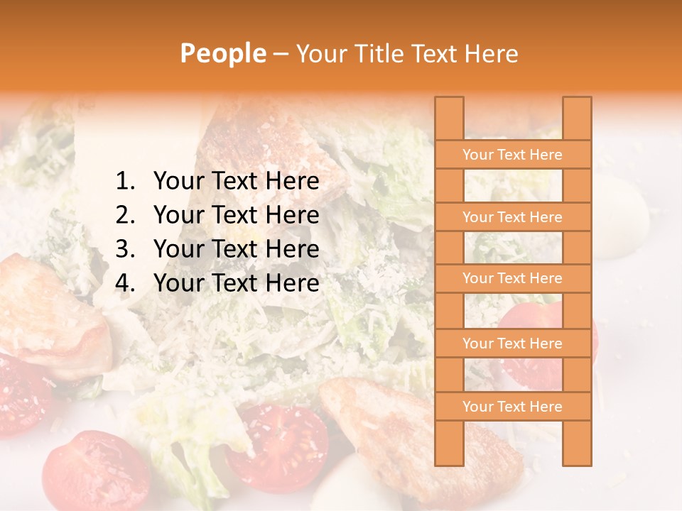 A White Plate Topped With Lots Of Food PowerPoint Template