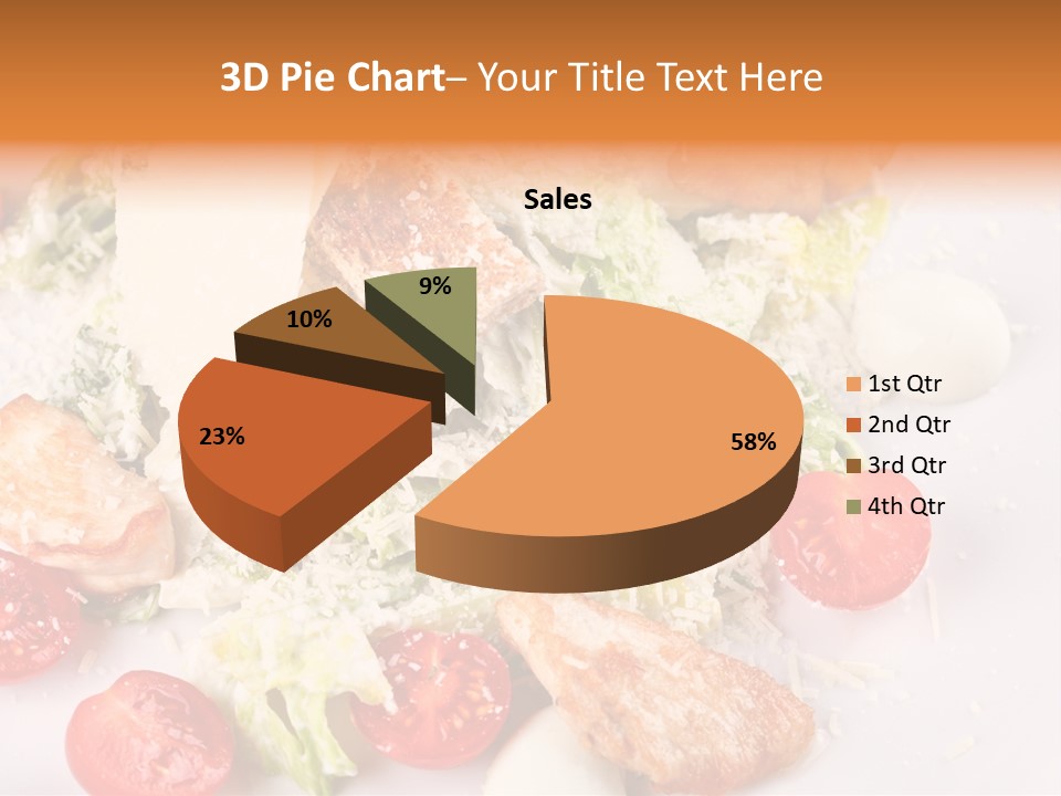 A White Plate Topped With Lots Of Food PowerPoint Template
