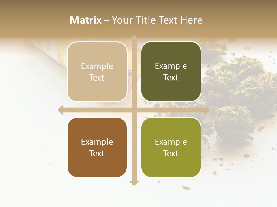 On White Thc Purple Kush PowerPoint Template