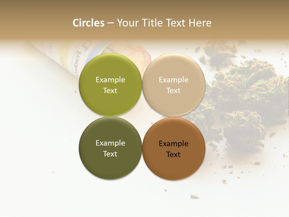 On White Thc Purple Kush PowerPoint Template