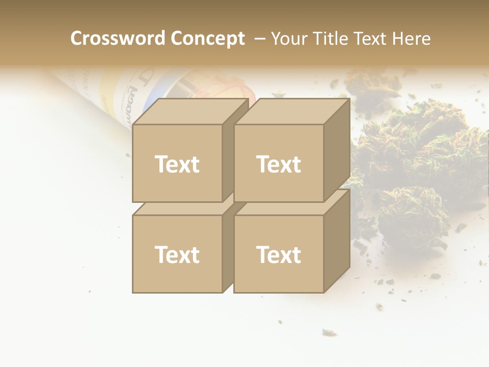 On White Thc Purple Kush PowerPoint Template