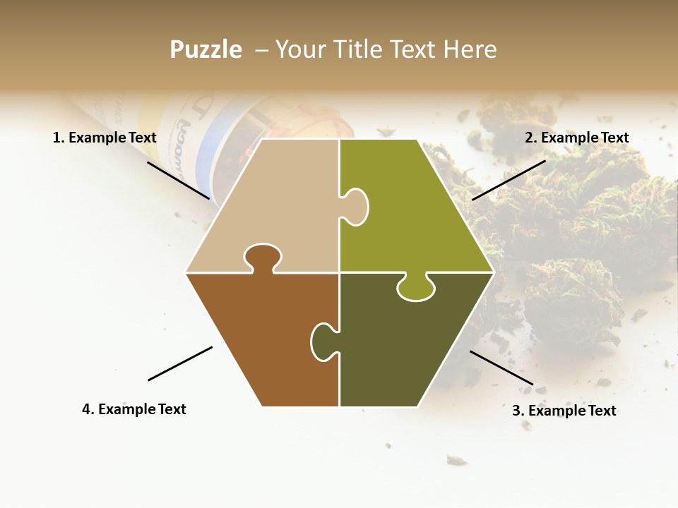 On White Thc Purple Kush PowerPoint Template