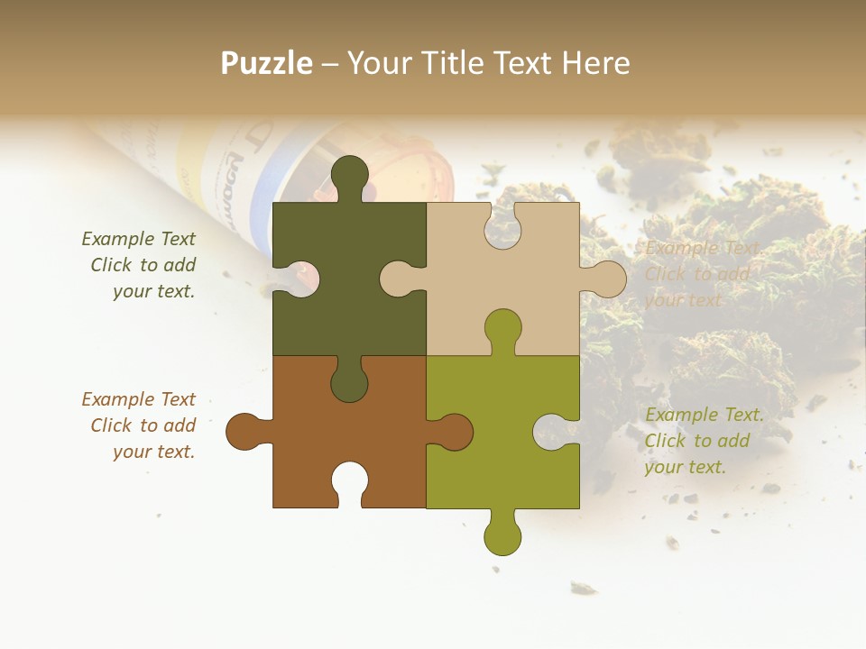 On White Thc Purple Kush PowerPoint Template