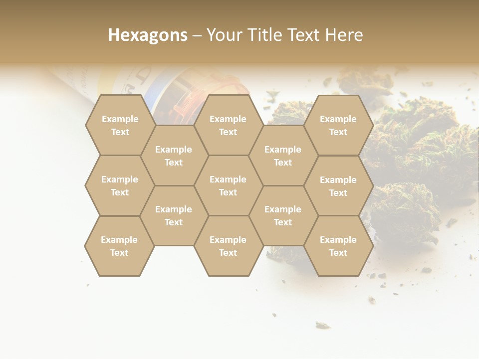 On White Thc Purple Kush PowerPoint Template