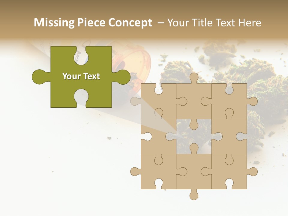 On White Thc Purple Kush PowerPoint Template