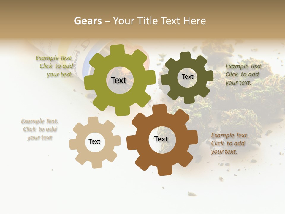 On White Thc Purple Kush PowerPoint Template