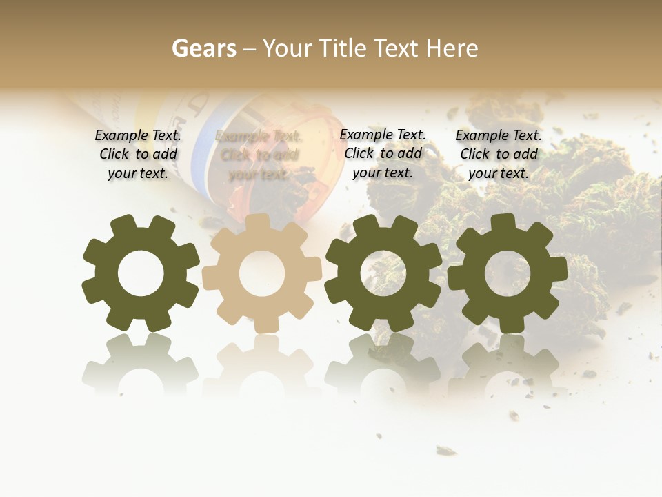 On White Thc Purple Kush PowerPoint Template