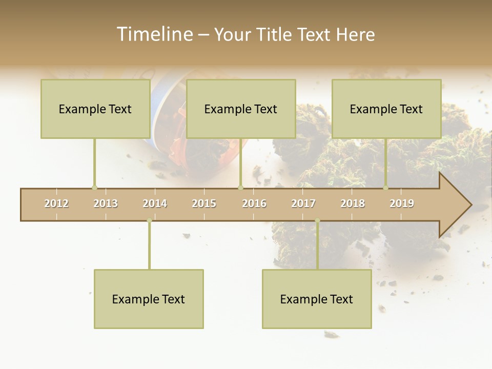 On White Thc Purple Kush PowerPoint Template