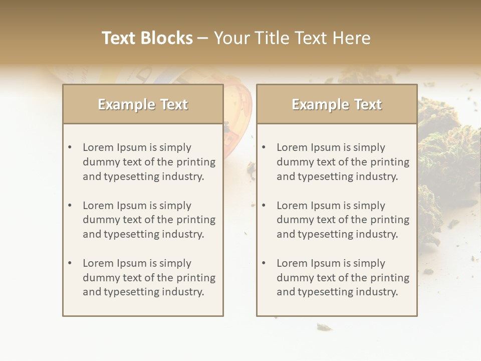 On White Thc Purple Kush PowerPoint Template