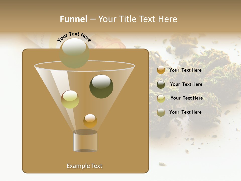 On White Thc Purple Kush PowerPoint Template