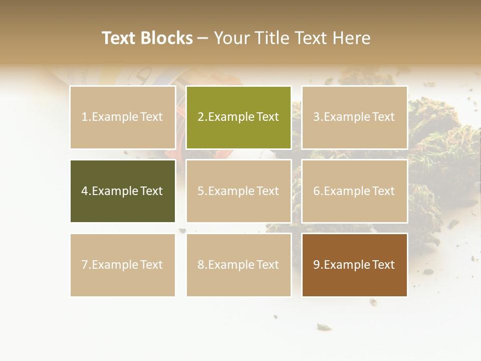 On White Thc Purple Kush PowerPoint Template