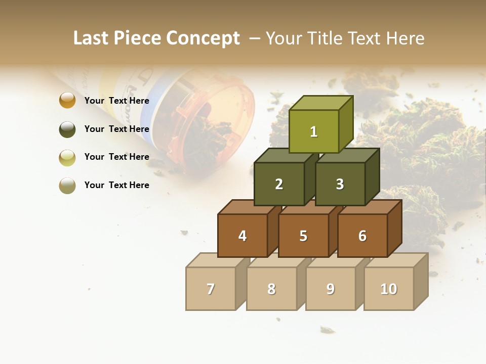 On White Thc Purple Kush PowerPoint Template